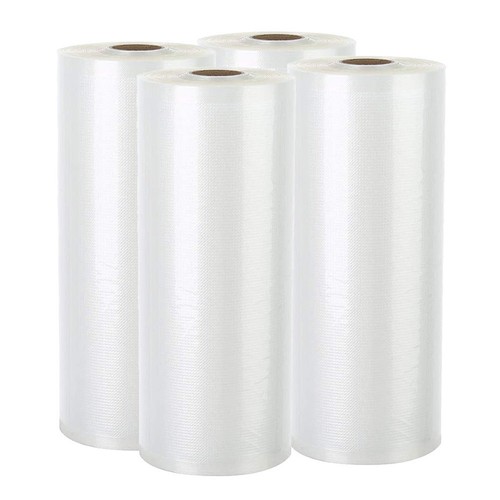 Paquete de 2/4 11 "X50 'Bolsas selladoras al vacío Rollo de 4 mil de almacenamiento de ahorro de alimentos grueso en relieve - Imagen 10 de 11