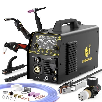 HZXVOGEN 6 IN 1 MIG/CUT/TIG/MMA Welding Machine Gas/Gasless MIG HF TIG Plasma Cutter UK