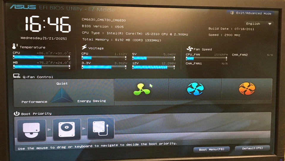 Bundle Asus P8H61-M PRO/CM6630/DP LGA1155 i5-2310 8GB DDR3 I/O Shield Heatsink - Image 3 of 4