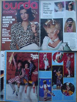 Burda Moden 78/01 Karneval Bluse Röcke Mäntel Handarbeit Modezeitschrift 70er J.