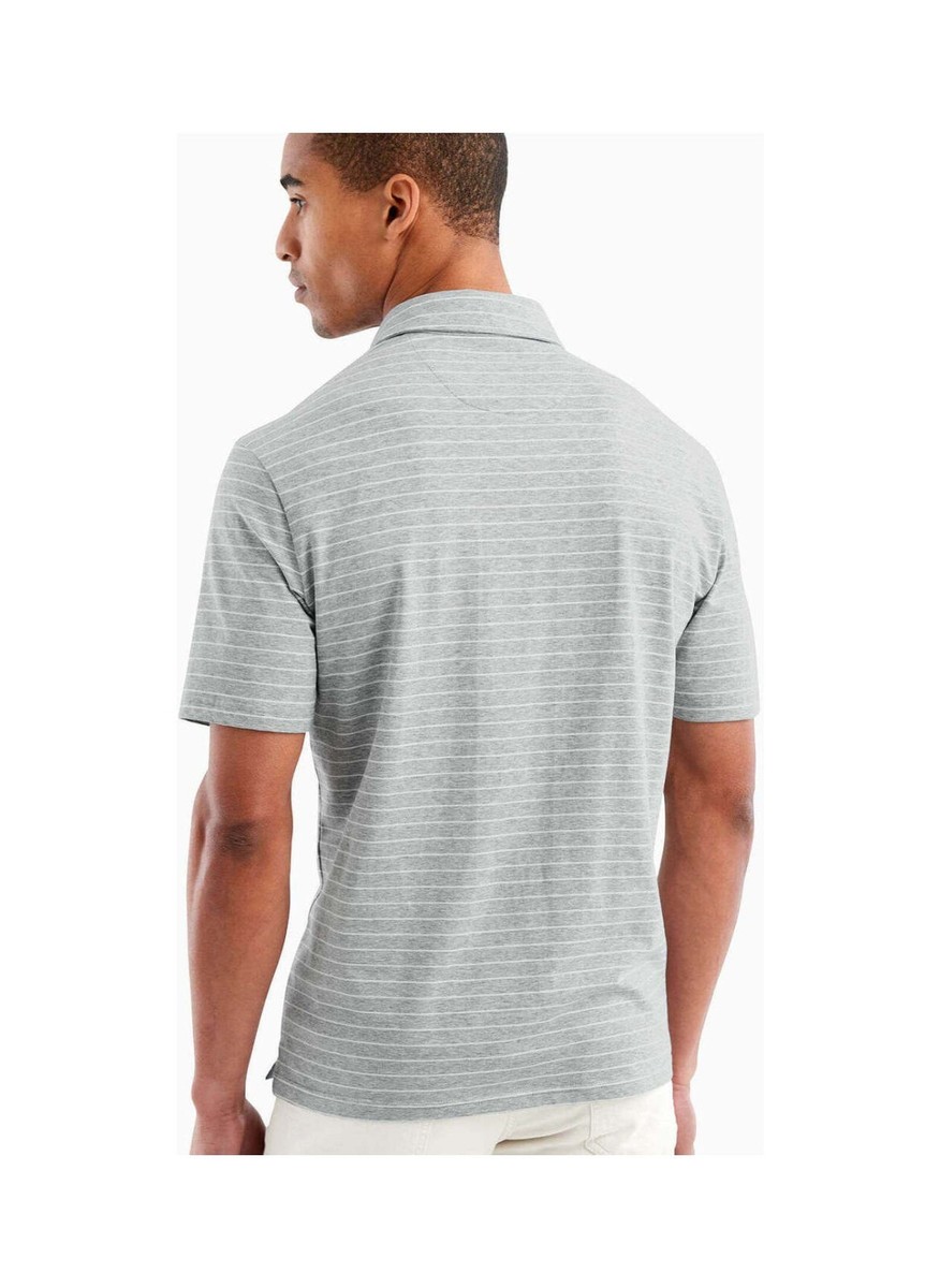 NWT JOHNNIE-O $89 THE ORIGINAL NEESE STRIPE POLO SHIRT IN HEATHER