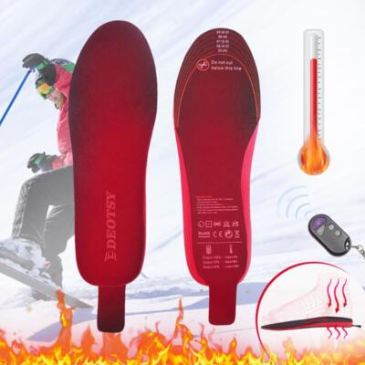 USB Elektrisch Beheizte Schuheinlagen Fernbedienung Einlegesohlen Winter Wärmer