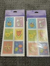 Stickeroni Hallmark Vintage Easter Eggs And Bunny Multi Color 2 Packs 4 Sheet