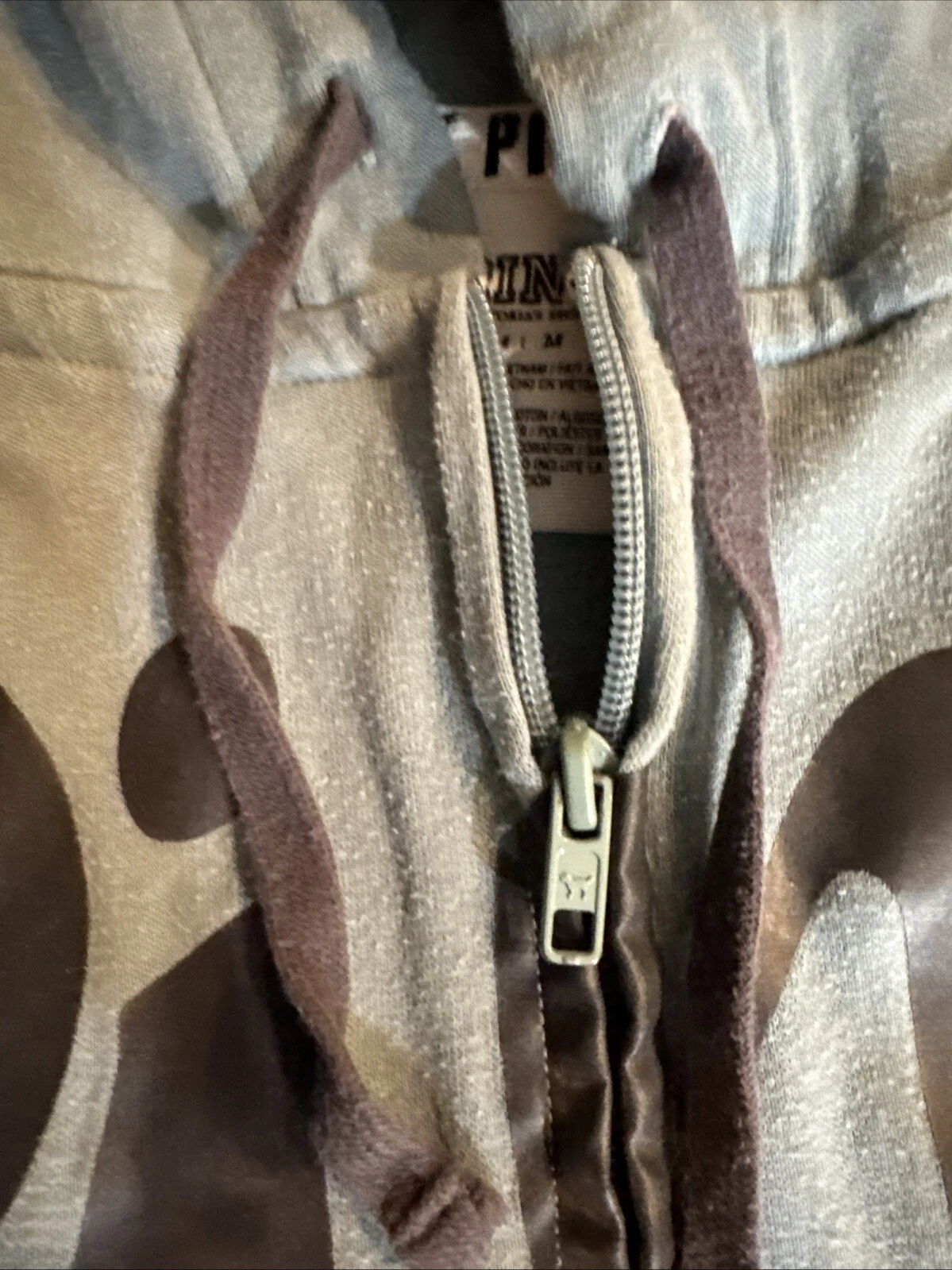 UNDERCOVER Giacca donna rosa Victoria's Secret con cappuccio zip intera manica lunga turchese M