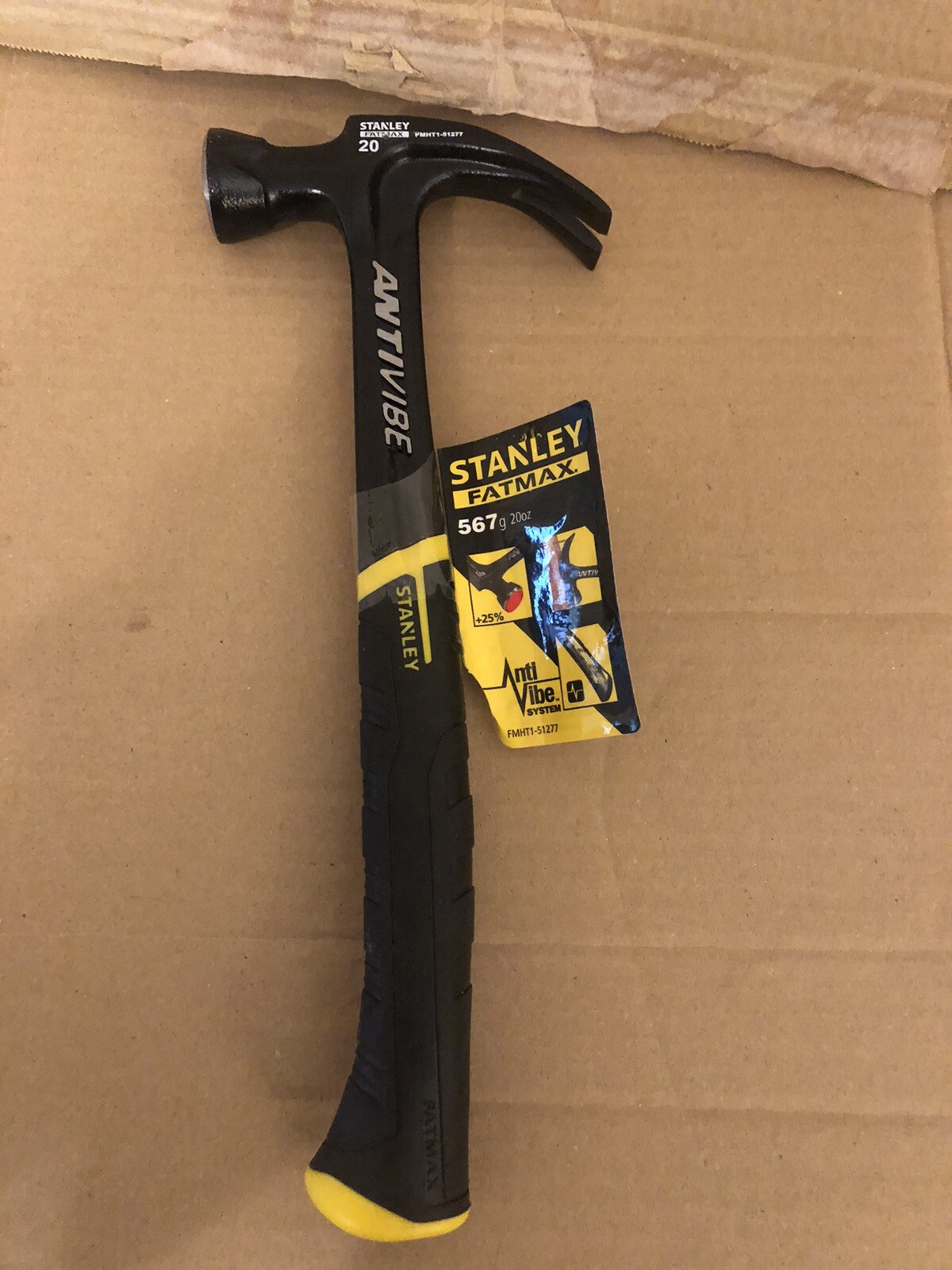 Stanley FatMax® AntiVibe All Steel Curved Claw Hammer 570g (20oz) STA151277