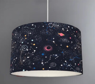 NEU HQ Kinderzimmer Stern Stern Sternbild Galaxie Mond Weltraum Lampe Schirm Pendelschirm