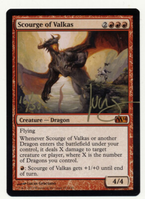 MTG Artist Proof Scourge of Valkas M14 Magic The Gathering