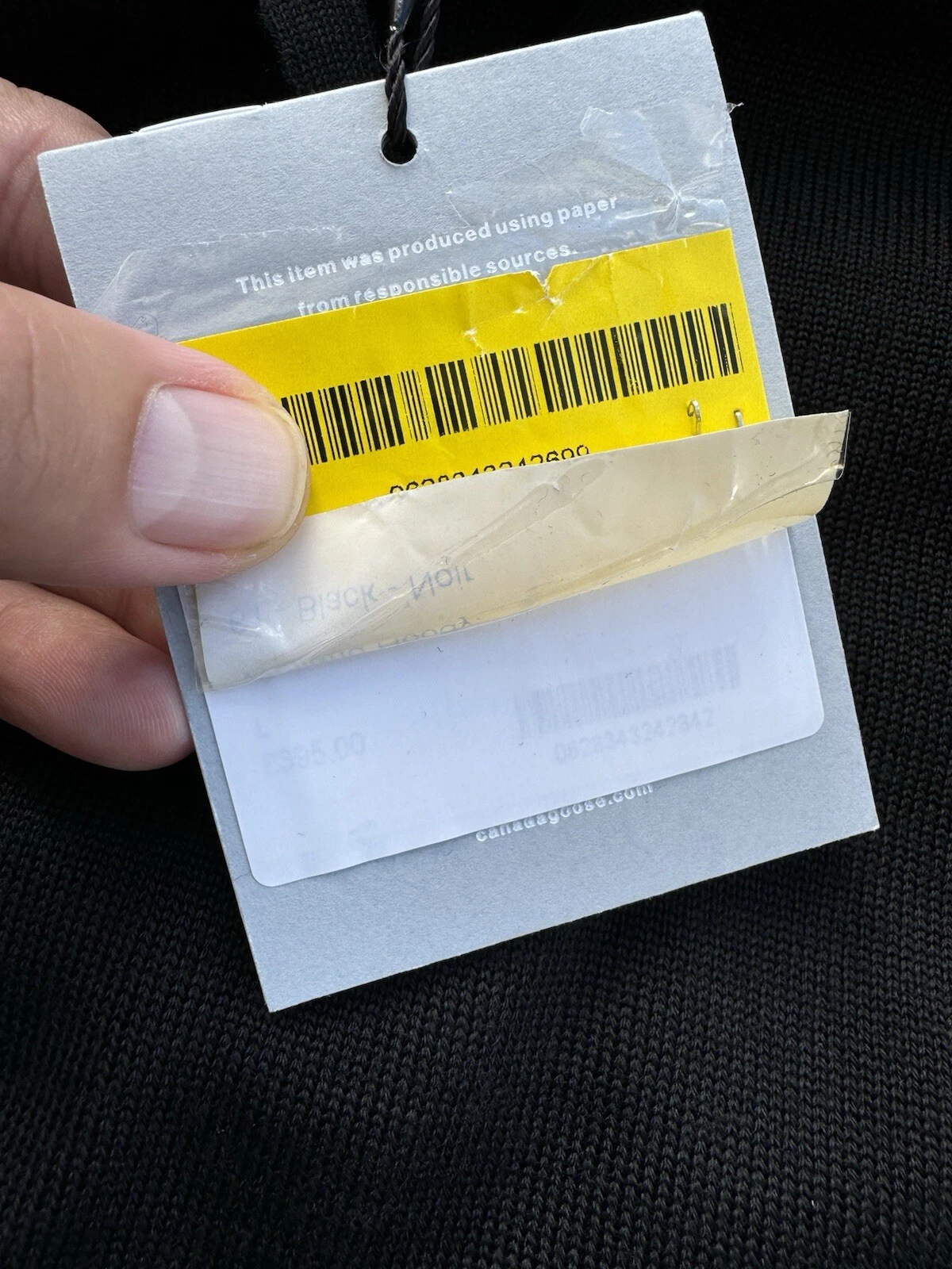 Felpa con cappuccio Canada Goose Welland Nera Taglia Media Maglione Pullover in maglia