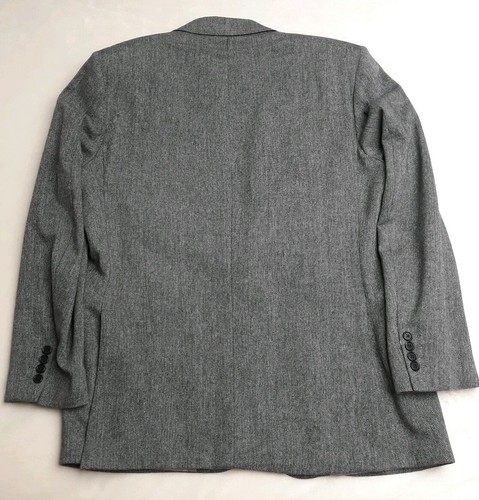Austin Reed Grey Wool Cashmere Herringbone Suit Jacket -Mens 42R Made In England - Picture 7 of 12