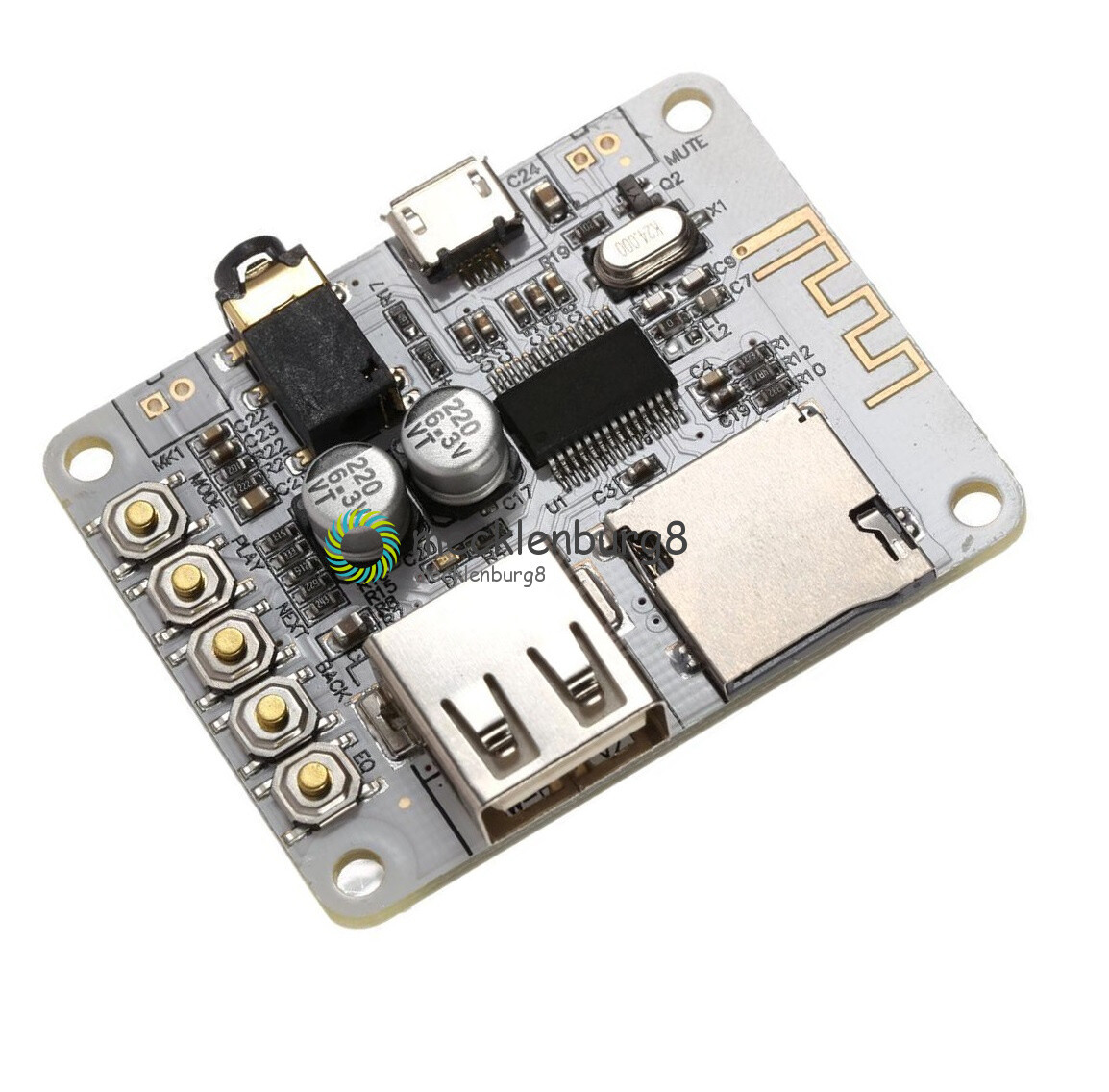 Bluetooth Audio Receiver Board With USB TF Card Slot Type-C