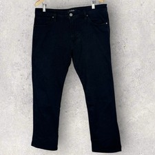 34 Heritage Courage Black Jeans Mens Size 35 Straight Leg Stretch Denim Minimal