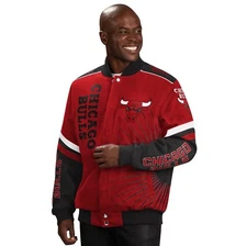 Chicago Bulls Extreme Redzone Twill Men's Jacket By G-III - Red