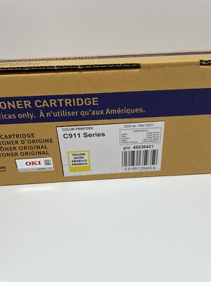 Genuine Okidata OKI Toner Cartridge YELLOW 45536421 C911 OEM