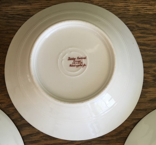 4 Antique c1903 T Haviland Fruit/Dessert Bowls Schleiger 144a Roses Green Scroll - Picture 11 of 23