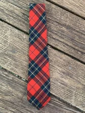 Kinloch Anderson Made in Scotland Stewart Royal Tie 100% Wool Plaid ❤️sj7m27