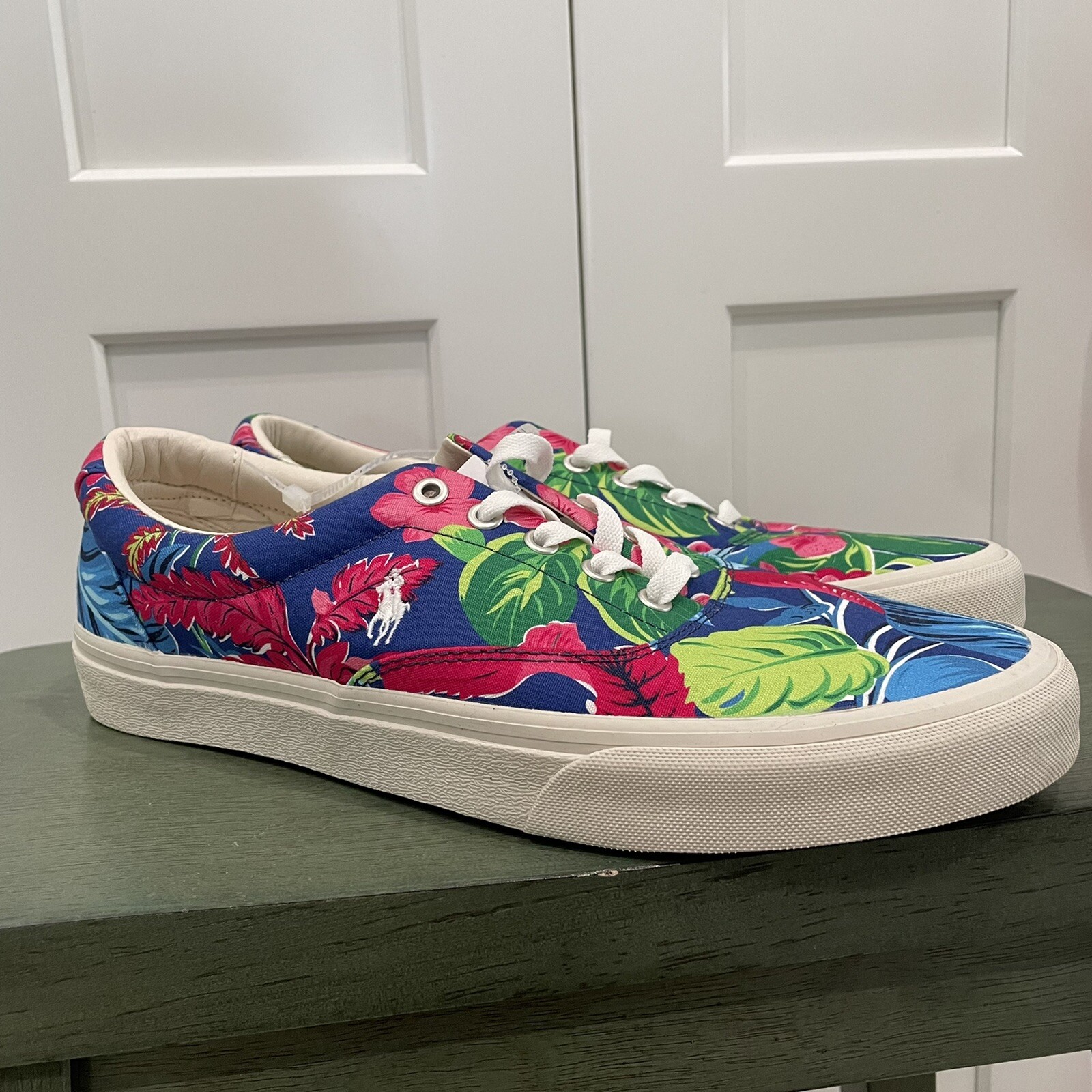 NUOVE SENZA SCATOLA POLO RALPH LAUREN KEATON PONY SNEAKERS STRINGATE TG 11 UOMO 9023