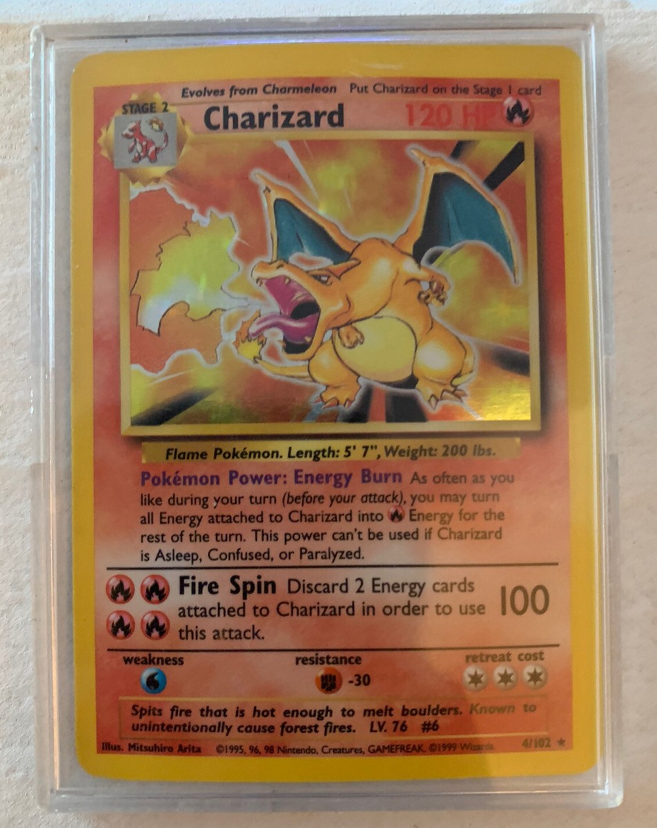 1999 Pokémon Base Set Holo Charizard #4 | eBay