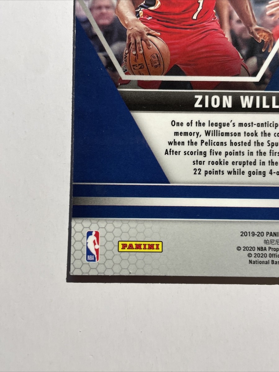 2019-20 Panini Mosaic Zion Williamson Orange Reactive Prizm Rookie