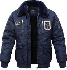 Moerdeng B-15 Aviator Bomber Flight Aeronautica Militare Style Jacket Size Large