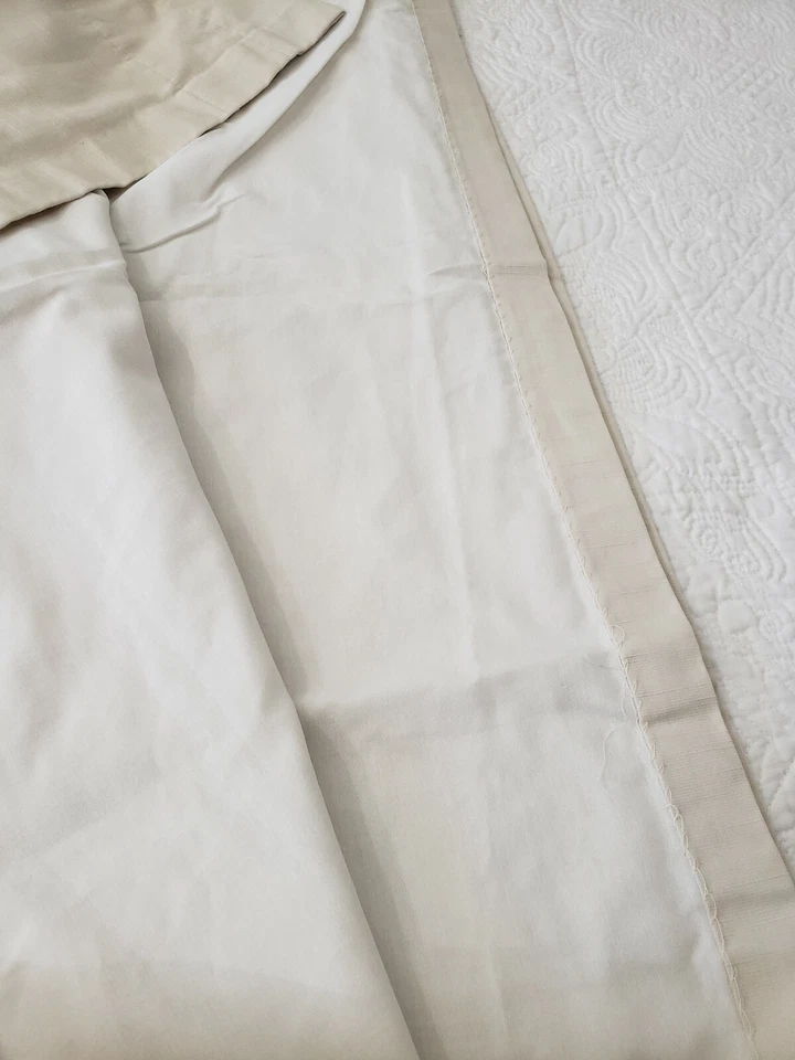 3 paneles de cortina forrados de colección con peso crema invierno blanco mezcla de algodón Foto 3 de 4