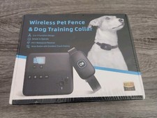 Peket Wireless Pet Fence Rechargeable Dog Training Collar 2 Collars FREE SHIP.