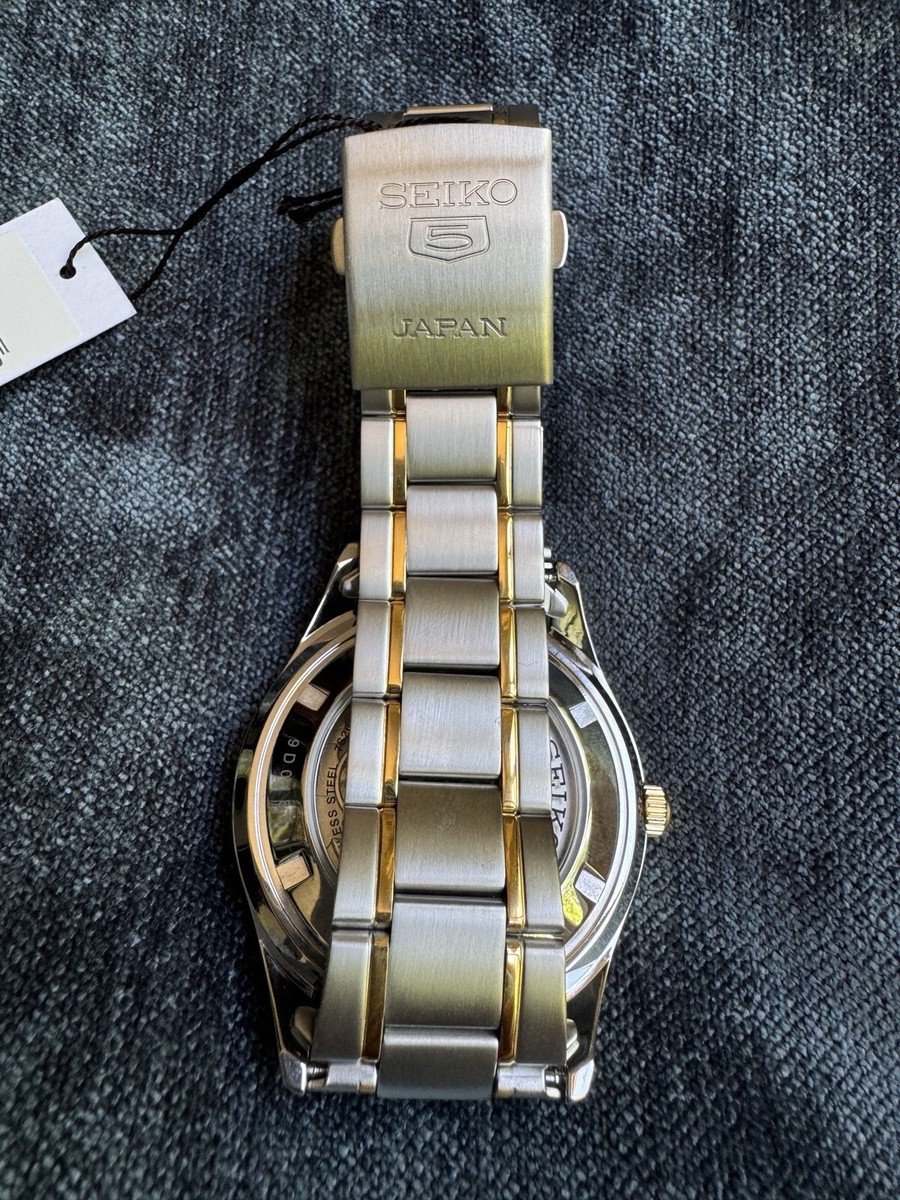 RARE Vintage Seiko 5 Arabic SNKP22 Dual Tone Day Date