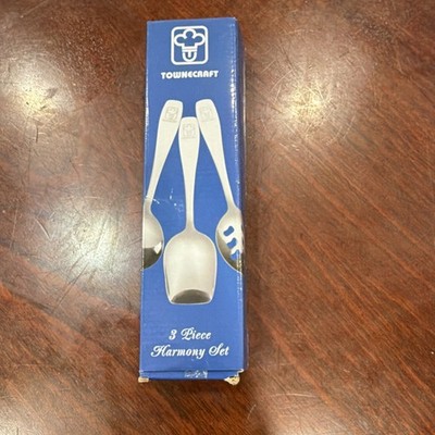 Townecraft 3 Piece Stainless Steel Serving Set Spoon Ladle Slotted Spoon