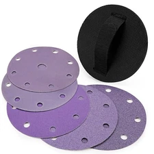 Sbestily 6" Hook & Loop Sanding Disc with Hand Pad for Metal Wood