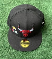 New Era Chicago Bulls 6x Finals Champions Black 59FIFTY Fitted Hat Size 7 3/4
