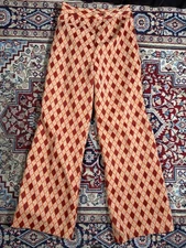 Vintage 70s Argyle Women’s Pants Vtg 