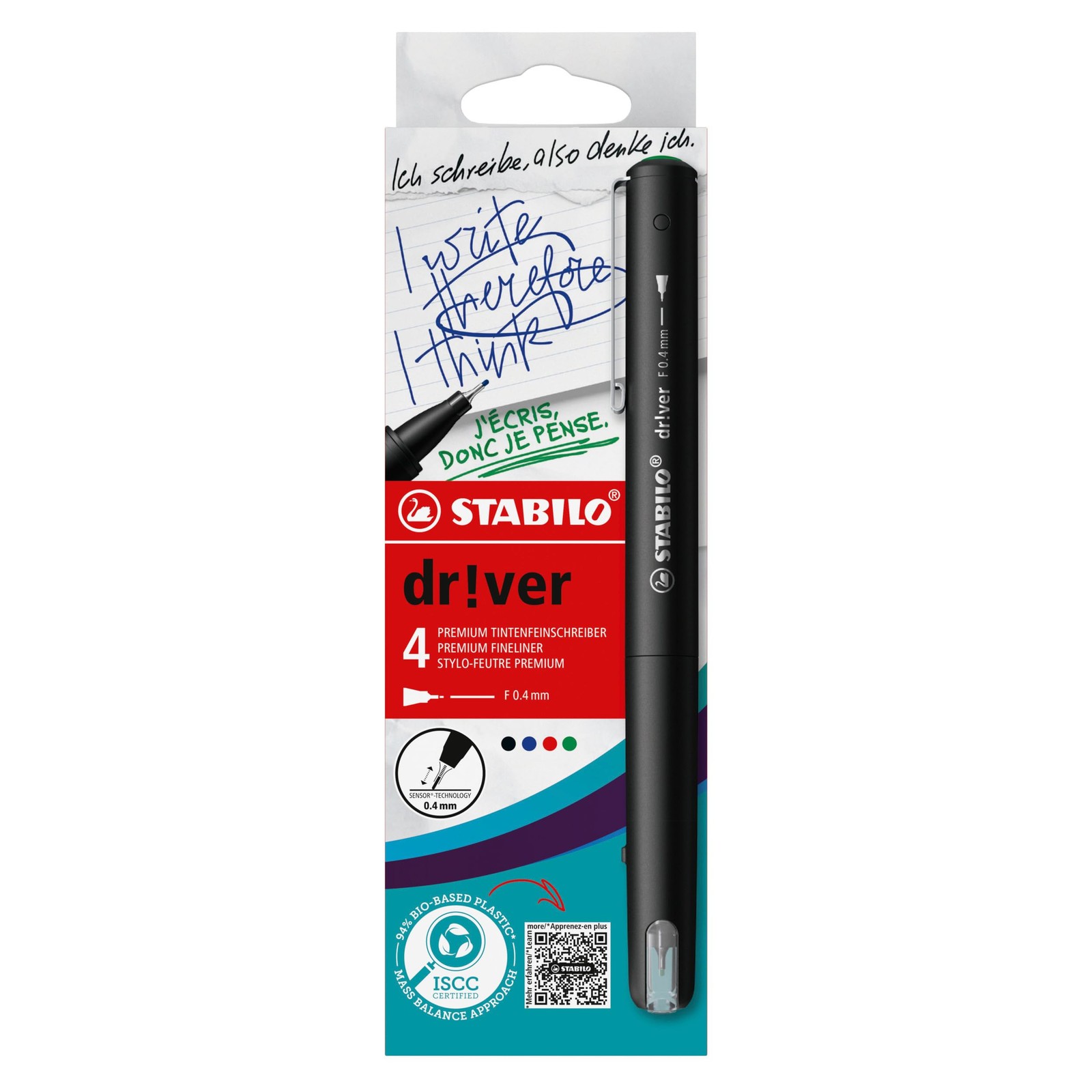 Stylo feutre pointe fine dr!ver F à encre anti-bavure pour tracés de précision