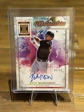 2025 Kyle Manzardo /10 Autograph Panini Impeccable Watercolors #WCS-KM Guardians