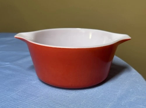 Vintage Pyrex 474-B Friendship Casserole Dish 1 1/2" Quart Solid Red No Lid