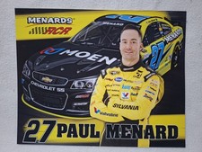 PAUL MENARD CHEVROLET DRIVERS CARD NEW CONDITION NASCAR #27