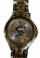 NEW BATTERY Vintage Mickey Minnie Mouse Heart Dial Metal Band Wrist Watch MU2049