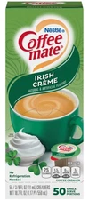 Nestle Coffee mate Liquid Creamer Singles, Irish Crème, 50 Ct Box with By The