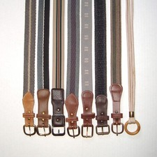 Vintage Belts Lot of 8 1 Mixed Styles Woven Leather Metal Size 36-38