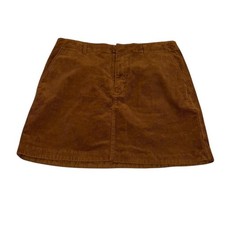 Y2K Inpo Gap Brown Corduroy Mini Skirt Womens 14 Tall A-Line Cotton Blend Indi