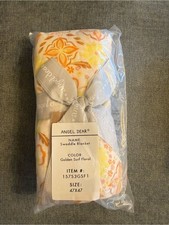 Angel Dear Golden Surf Floral Baby Swaddle Blanket - Yellow Orange