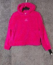 Adidas Sherpa Pullover Girls Pink Large