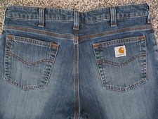 Carhartt Jeans Womens 12 Blue Traditional Fit WB001 Bootcut Stretch Denim 32x30