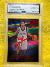 02/50 Allen Iverson 2013-14 SkyBox Premium Star Rubies Red In Auto IP PSA 10