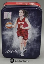 2024 Panini WNBA PRIZM Caitlin Clark Rookie RC Limitd Tin EMPTY Fasc. WHITE Auto