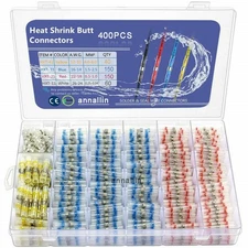 400PCS Waterproof Solder Stick Seal Sleeve Heat Shrink Butt Wire Connectors kit