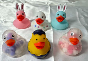 Rubber Ducks Jeep Lovers Lot of 6 Easter Themed JEEP DUCKING Duck Bunny