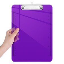 Plastic Clipboards, Translucent Ruler Clip Board with Low Profile, Office Supply