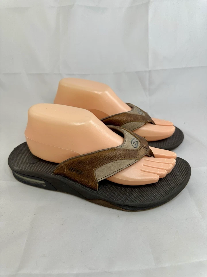 Chinelos tanga de couro marrom recife masculino tamanho 8 abridor de garrafa - Imagem 3 de 4