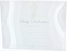 Baby Dedication Certificate - Premium, Pearl Foil Embossed