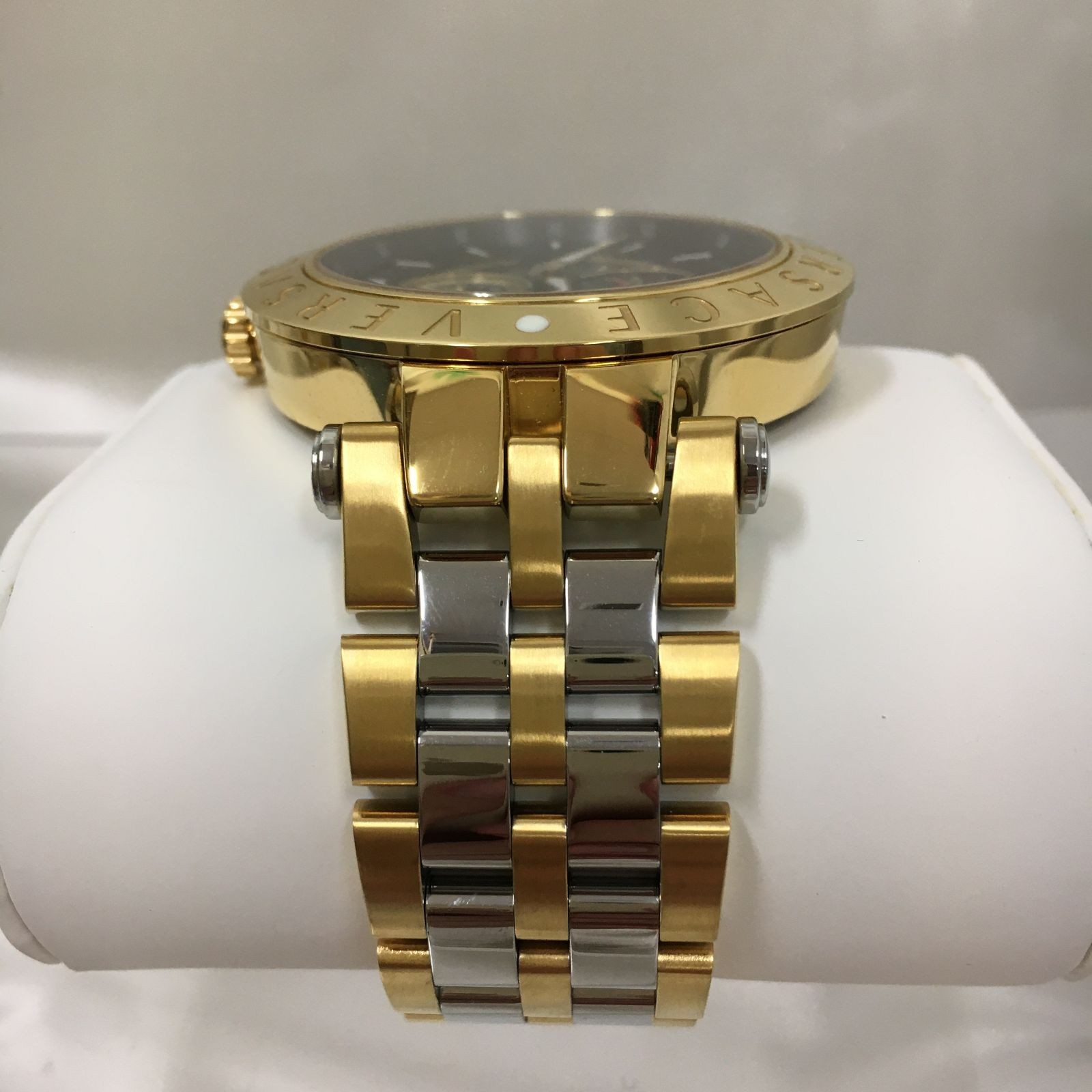 Versace V-Race Dual Time Watch VEBV00519 Black Dial Used with Extra Band From Ja thumbnail 6