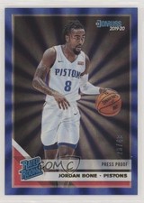 2019-20 Panini Donruss Rated Rookie Press Proof Blue Laser 23/49 Jordan Bone et0